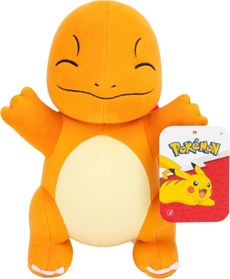 Pokemon Charmander Plush - 8-Inch Soft Plush with Authentic Details