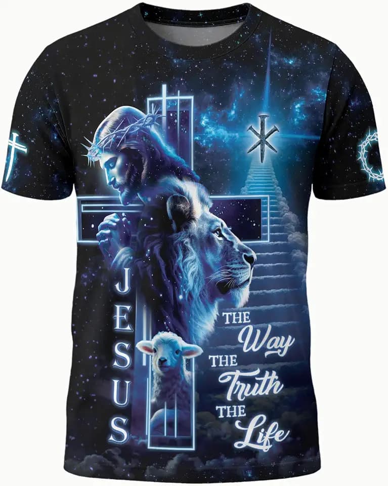 Jesus The Way The Truth and The Life Shirt, Religious Shirt for Men