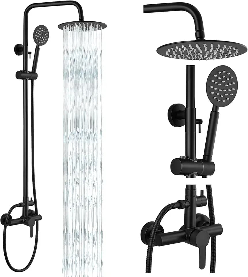 gotonovo Outdoor Shower 304 Stainless Steel, Mattte Black, Single Handle