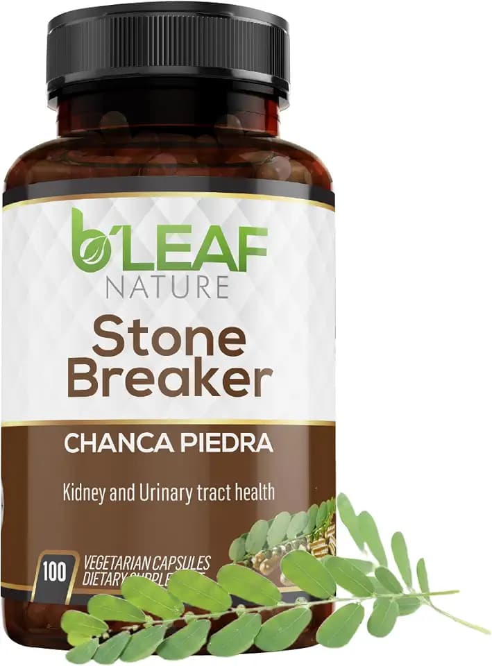 B’Leaf Nature Chanca Piedra Stone Breaker, 100 Capsules, 1000mg – Traditional Herbal Kidney Support – Non-GMO, Vegan, Gluten-Free Urinary Tract & Liver Wellness