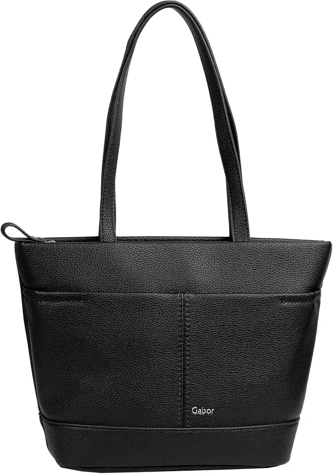 Gabor Lenea Damen Shopper Umhängetasche Reißverschluss Mittelgroß Schwarz