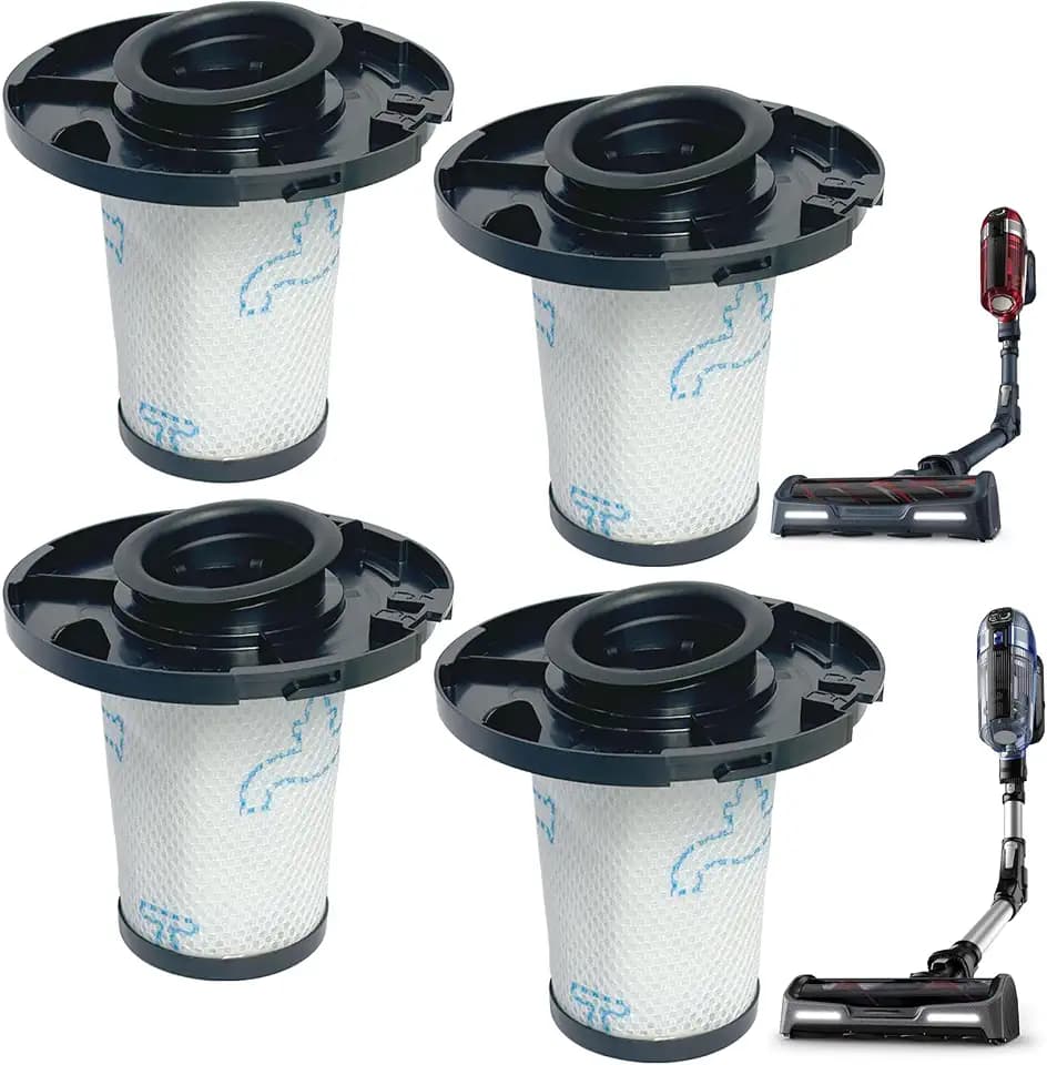 4 Stück Waschbare Staubsaugerfilter ZR009007 & ZR009008 kompatibel mit Rowenta X-Force Flex 11.60, 12.60, 14.60, 15.60 kabellosen Staubsaugern sowie der Animal RH98-Serie & RH99-Serie