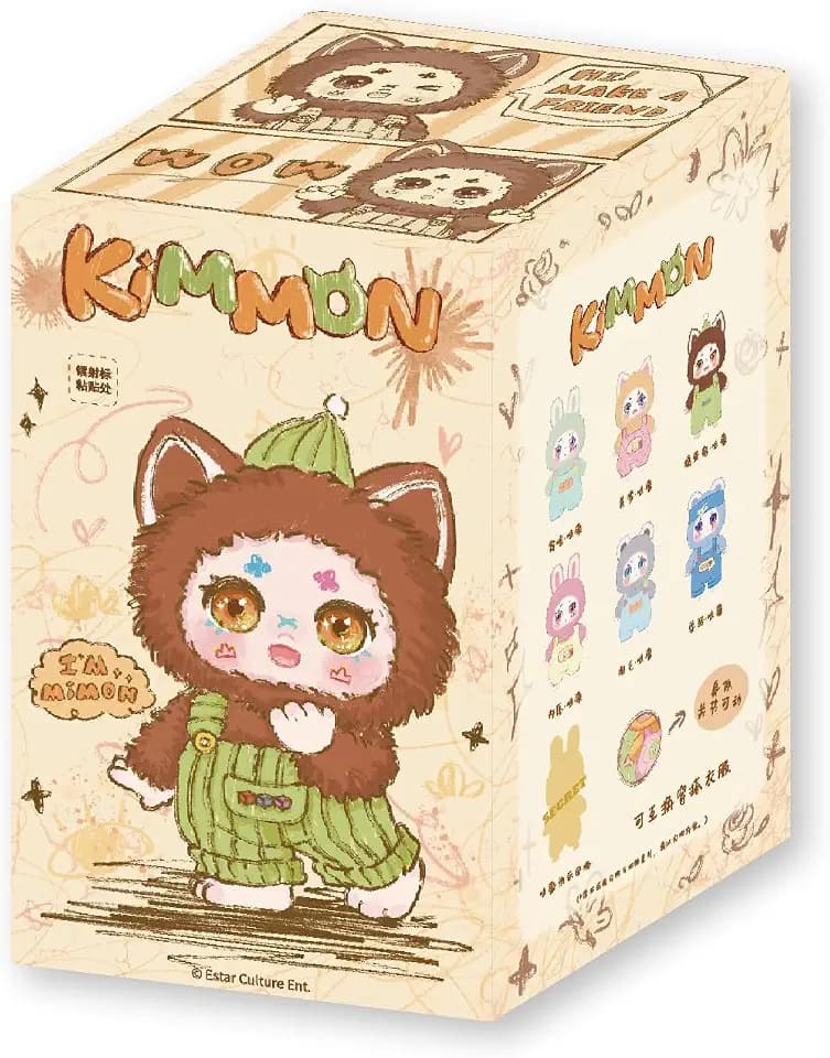 Silverlit - Plüschtier Kimmon Mimon – Überraschungsbox Plüsch mit Gelenken, Schlüsselanhänger – 7 Modelle zum Sammeln, Davon 1 Geheimnis – abnehmbares Outfit + Charakterkarte
