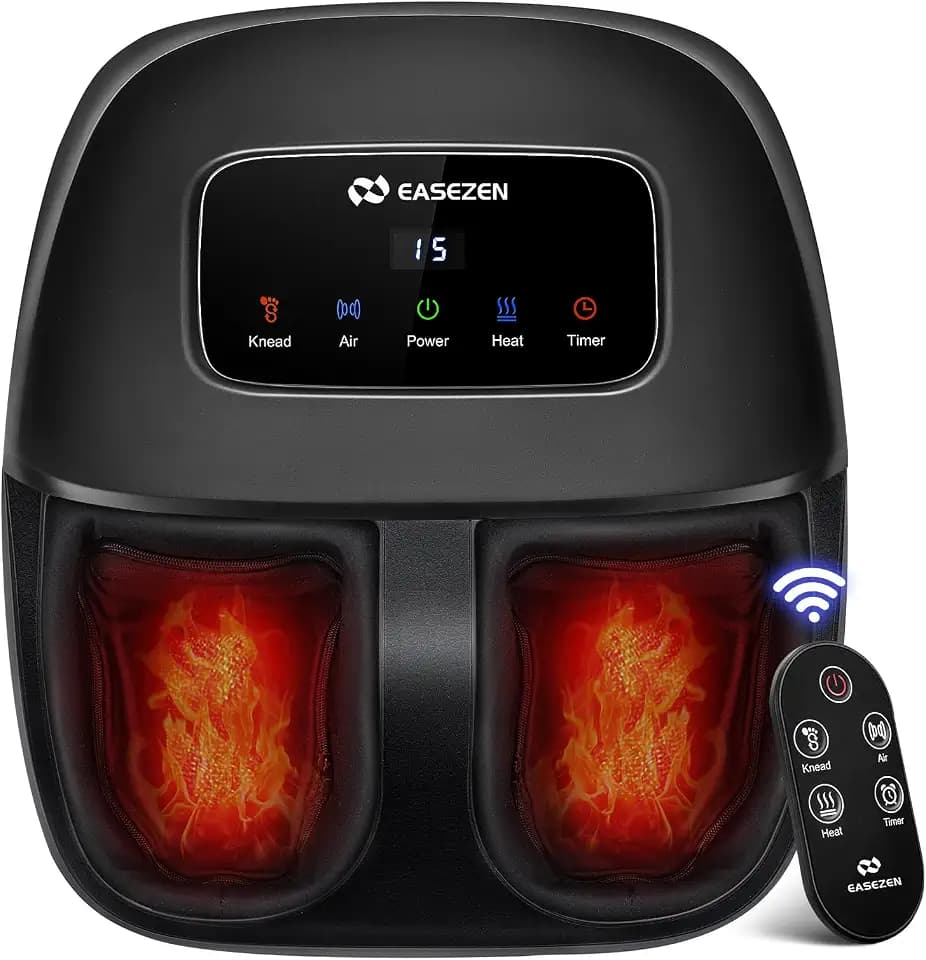 EaseZen Fußmassagegerät mit Wärme, Fussmassagegerät Elektrisch Shiatsu