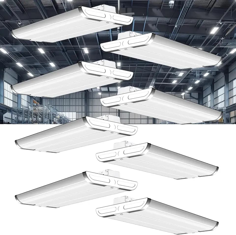 Lightdot 2FT LED High Bay Shop Lights, 100-277V 【Driver Equipped】 200W 28000LM [Eqv.800W MH] 5000K Large Coverage Linear 2x2 High Bay LED Fixtures for Warehouse Garage -ETL Listed, 8Pack