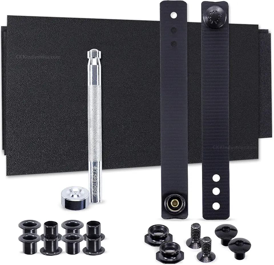 DIY Sheath Making Kits - 1-Piece and 2-Piece Designs - KYDEX-BOLTARON - P1 Texture - Black - (Select Attachment) - (w/Mounting Hardware)