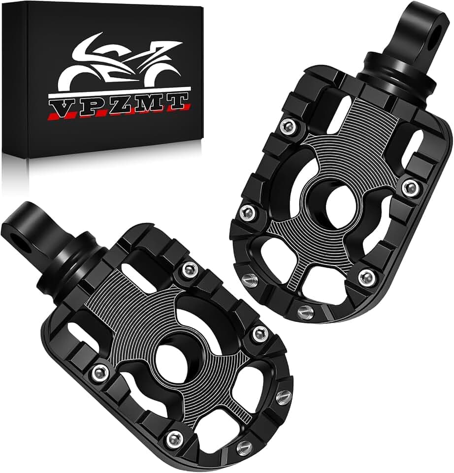 Universal 10mm Highway Passenger Foot Pegs Floorboards for Harley Touring