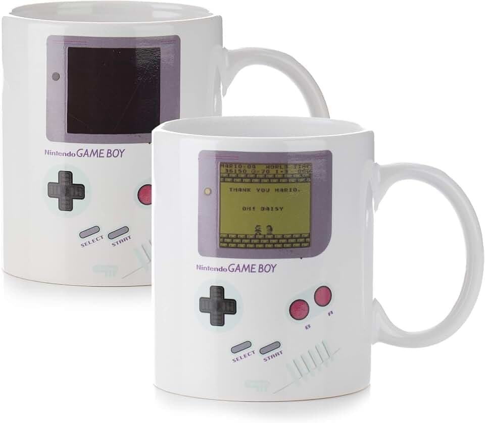 Gameboy Thermoeffekt-Tasse - Offiziell lizenziertes Geschenk für Gamer, Nerds, Nintendo-Fans, Männer & Retro-90er-Jahre-Fans, 290 ml (10 Fl Oz)