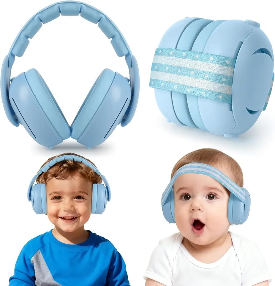 [2-in-1]Baby Ear Muffs Noise Protection,26dB NRR Baby Headphones for Noise