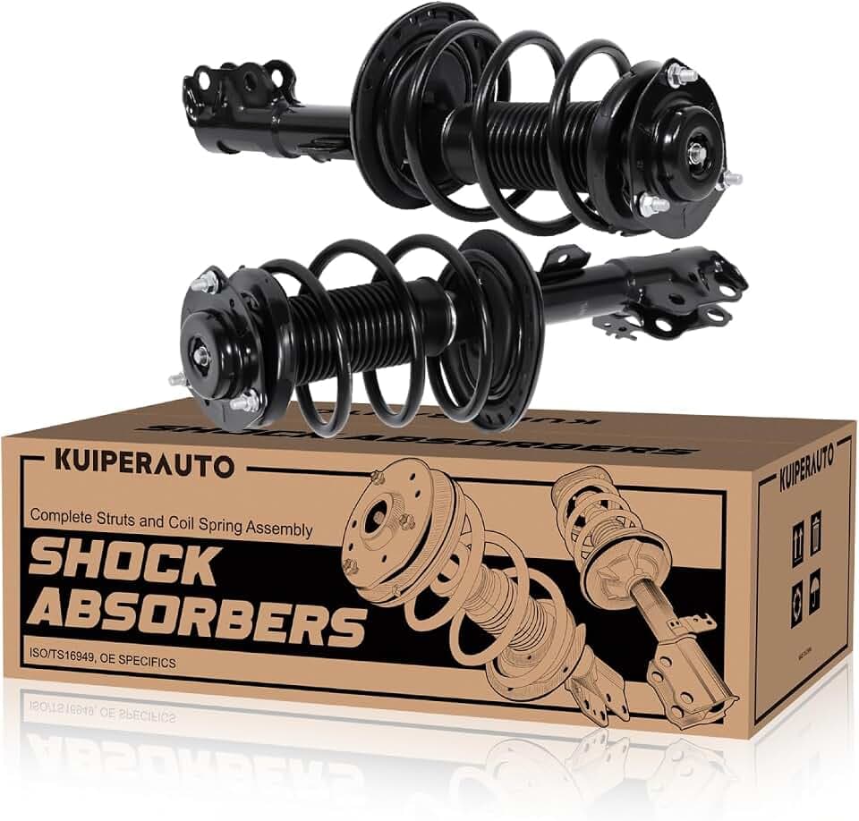 KUiPERAUTO 2PCS Front Complete Strut Spring Assembly Shock Absorber Kit for 2012-2014 Toyota Camry 2.5L/3.5L FWD, LE/XLE/Hybrid Models