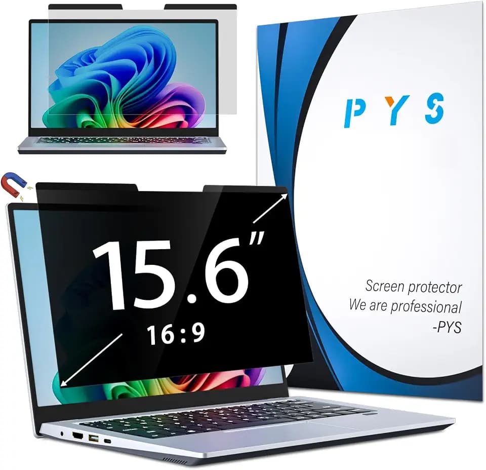 PYS Magnetic Laptop Privacy Screen Filter 15.6 Inch 16:9