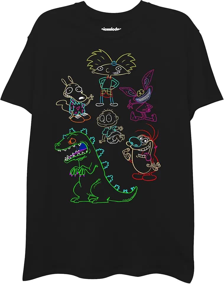 Nick Men's Nickelodeon Nick 90's Rewind Characters Men's Short Sleeve T-Shirt