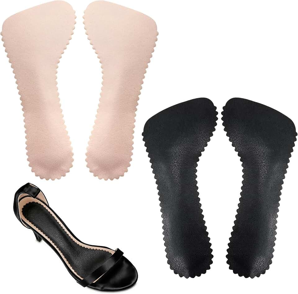 BlingKingdom 2 Pairs Adhesive Sandal Cushion Insoles for Women, Non Slip