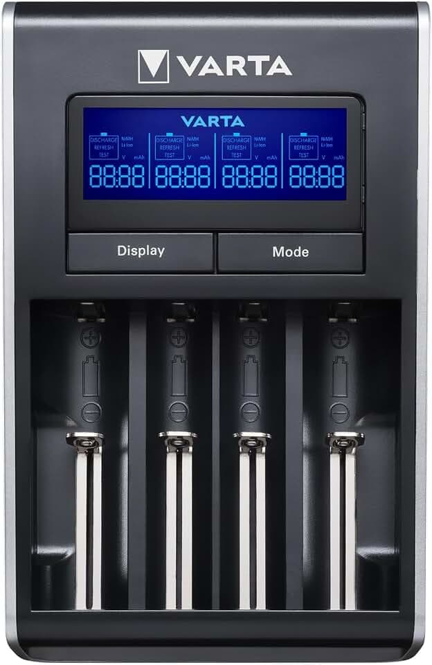 VARTA Akku Ladegerät, Batterieladegerät für AA/AAA, Dual Tech Charger, 4 Lademodi, Temperaturkontrolle & weitere Sicherheitsmaßnahmen, inklusive 1,8m EU Kabel, unbestückt