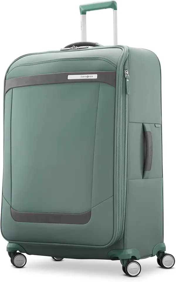 Samsonite Elevation Plus 30-Inch Large Checked Luggage - Expandable Softside Spinner Suitcase - Cypress Green
