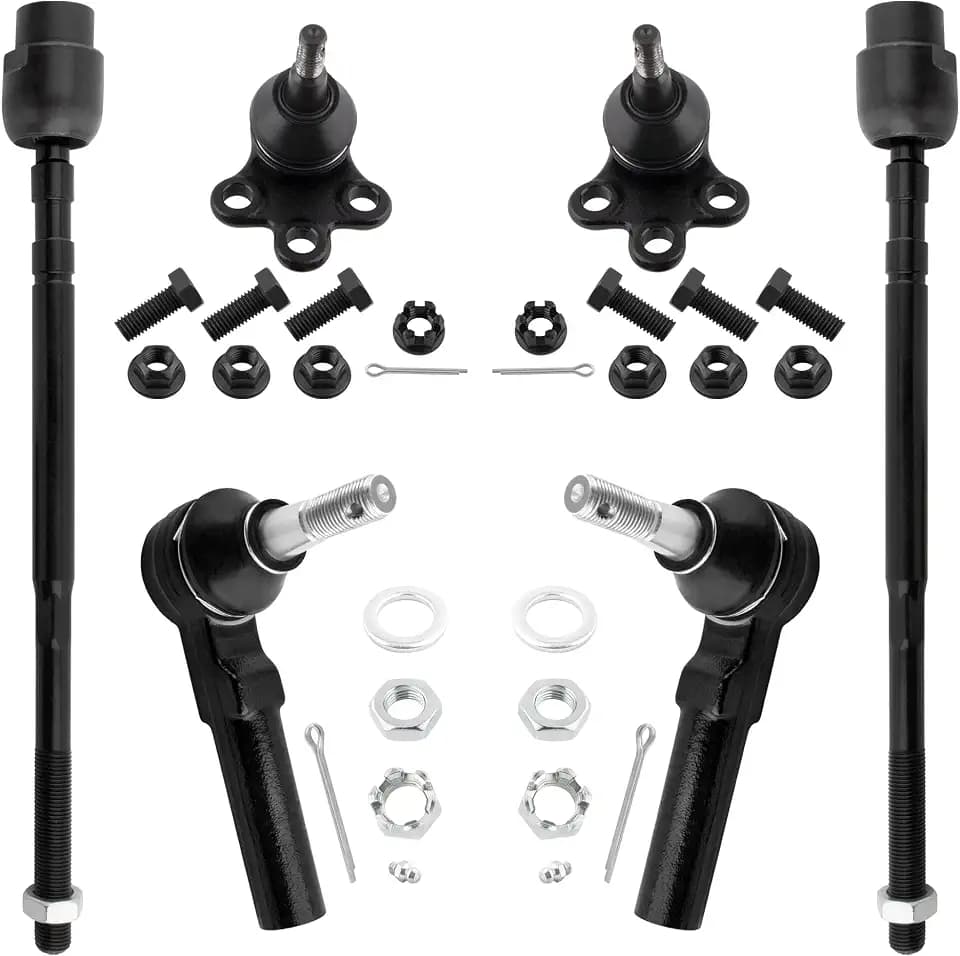 BOXI (Set of 6) Front Inner & Outer Tie Rod End Lower Ball Joints Fit for Buick Allure Century Lacrosse Regal Chevy Impala Limited Monte Carlo Olds Intrigue for Pontiac Grand Prix | K5331 ES3459 EV195