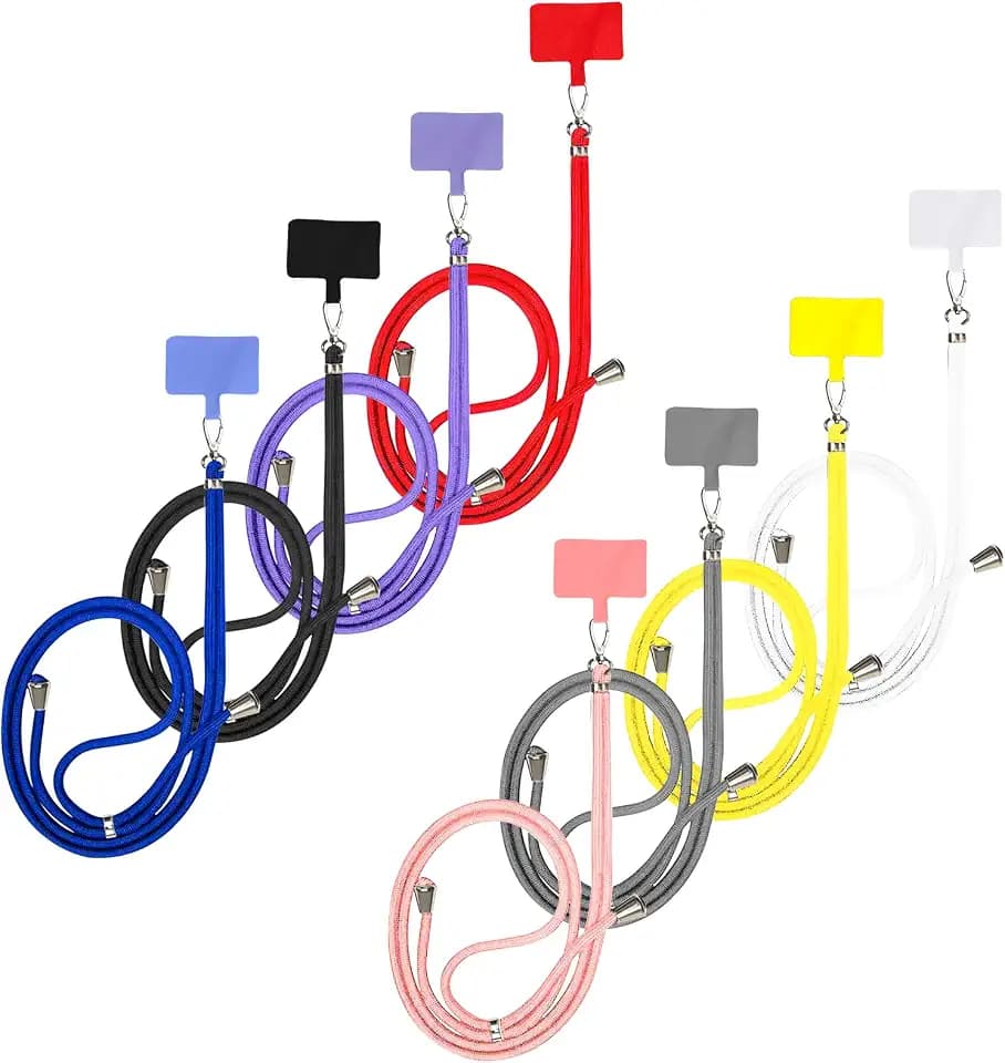 8 Packs Cell Phone Lanyards for Around The Neck,Adjustable Crossbody Phone Strap,Lanyard Phone Holder