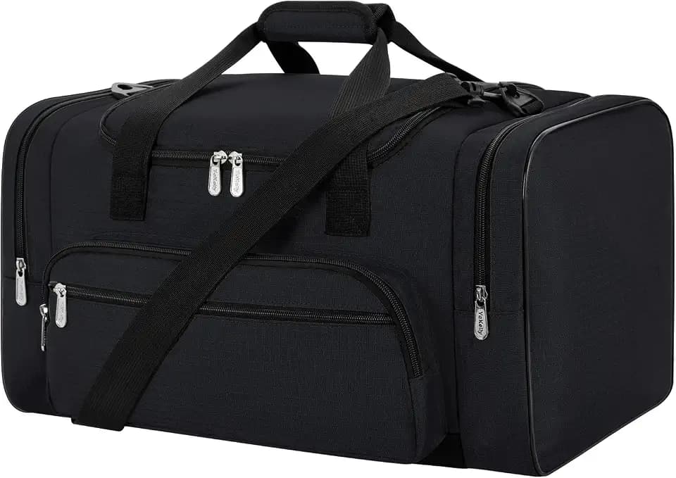 Sports Duffel Bag 20 inch for Travel Gym, Black
