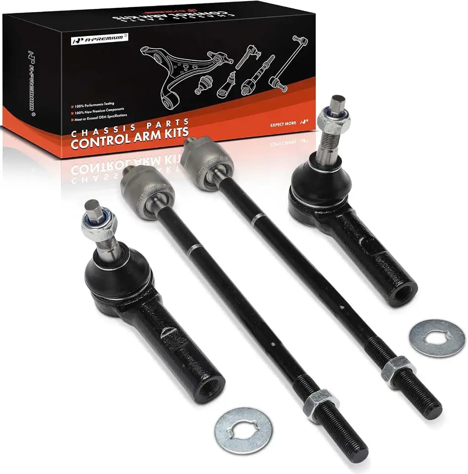 A-Premium Front Inner & Outer Tie Rod End Kit, Compatible with Dodge