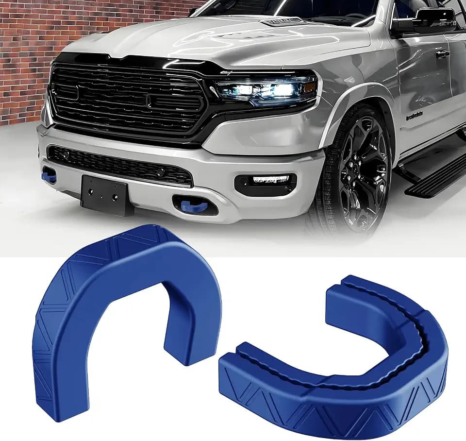 Tow Hooks Covers Hitch Cover Customized Car Tow Hooks Compatible with RAM 1500 Accessories 2019-2025 (Blue)