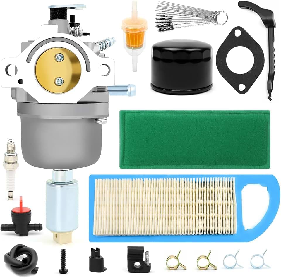 Carburetor Air Filter Oil Filter For Troy Bilt Pony 13AN77TG766 13AJ609G766 13AN77KG066 Bronco Riding Lawn Mower For Husqvarna LTH1538 For Briggs Stratton 15.5HP 17.5HP 500cc Engine