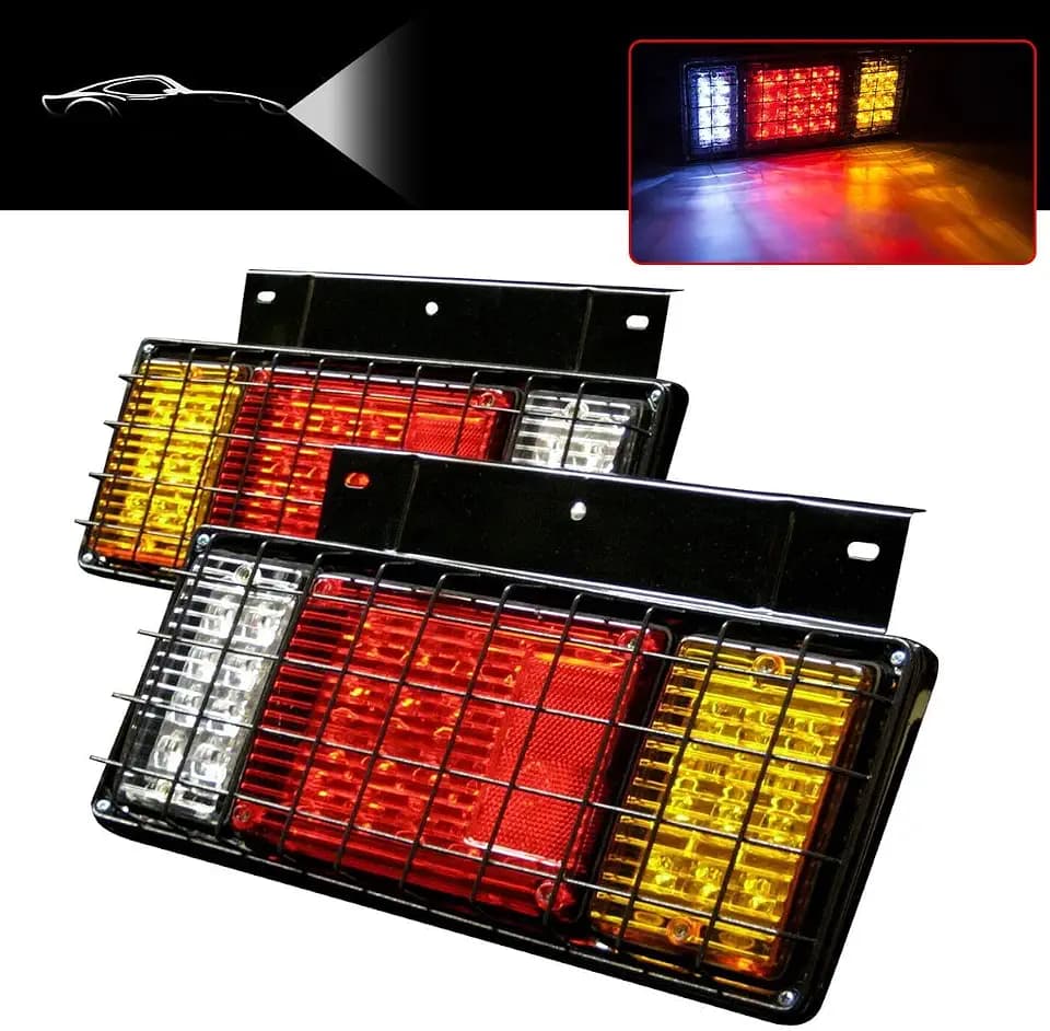 LIMICAR 40 LED Trailer Tail Lights with Iron Guard, 2 Pack