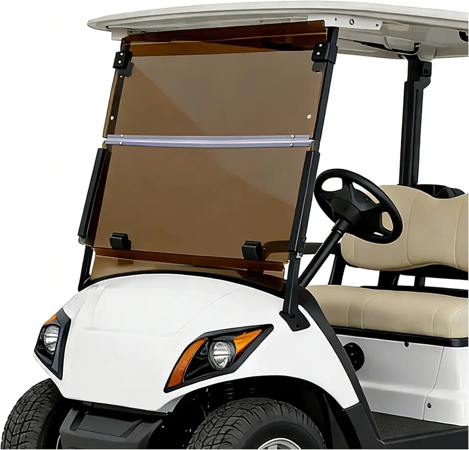 ECOTRIC Tinted Windshield Compatible with 2017-UP Yamaha G29 DRIVE 2 Gas