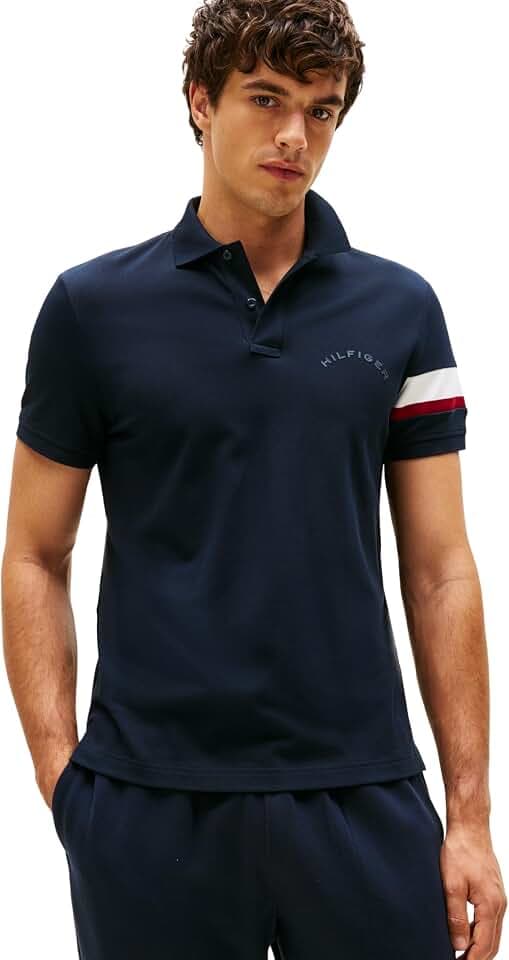 Tommy Hilfiger Herren RWB Sleeve Tape Reg Polo Mw0mw41354 S/S Poloshirt (1er Pack)