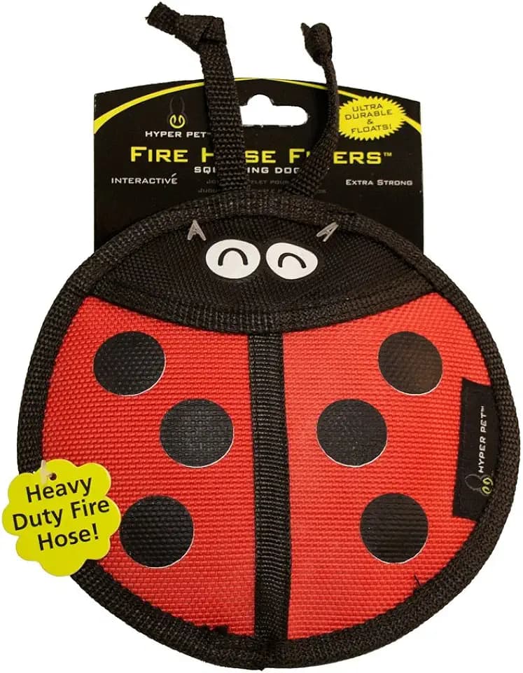 Hyper Pet Firehose Flyers Ladybug Squeaky Dog Toys