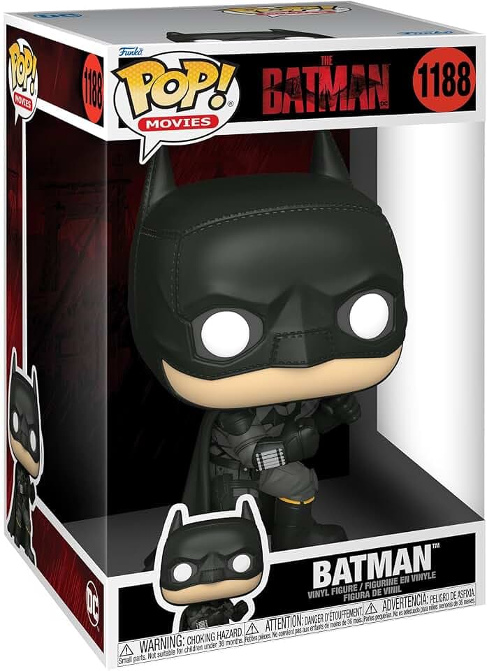 Funko Pop! Jumbo: DC The Batman - Batman - Vinyl-Sammelfigur - Geschenkidee - Offizielle Handelswaren - Spielzeug Für Kinder und Erwachsene - Movies Fans - Modellfigur Für Sammler und Display