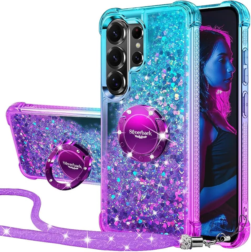 Silverback for Samsung Galaxy S26 Ultra Case with Ring Stand, Purple