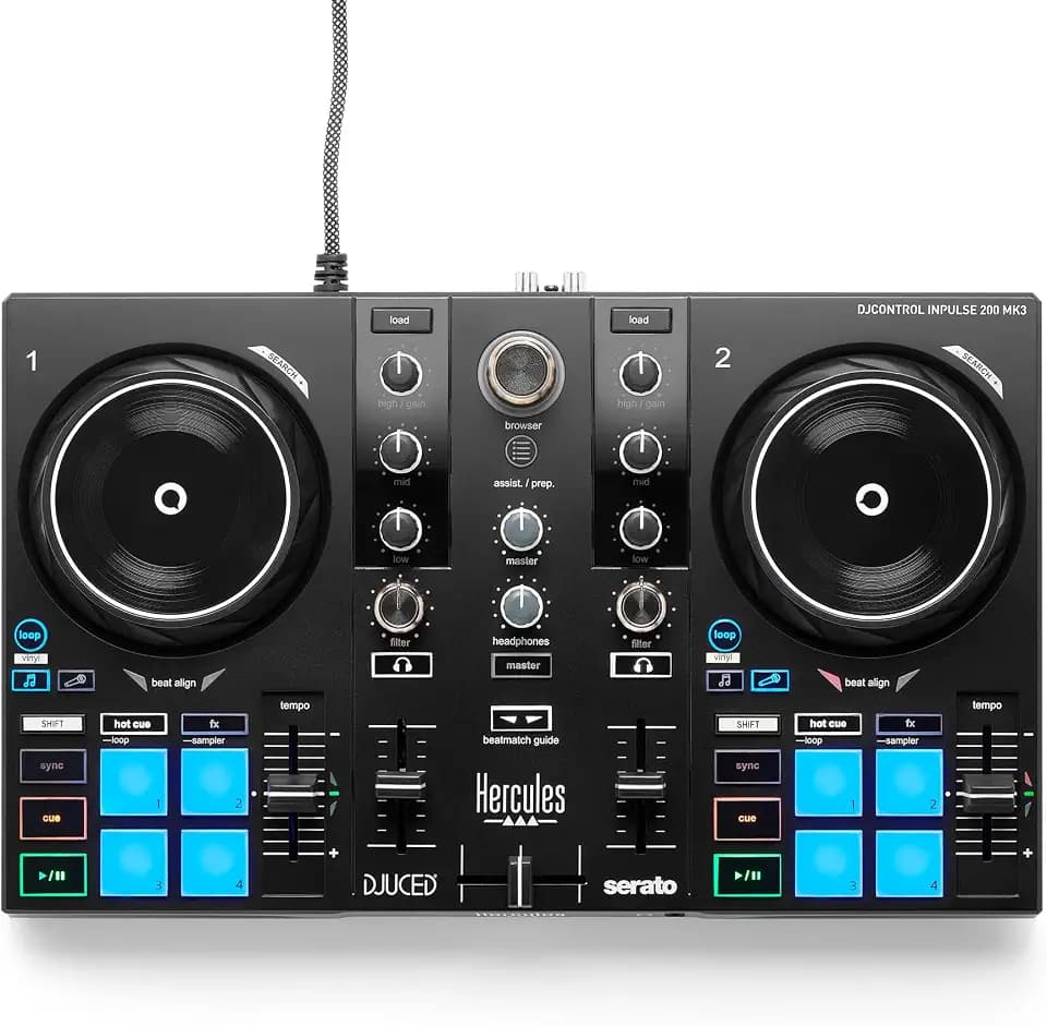 Hercules DJControl Inpulse 200 MK3 - Controller mit Serato Lite