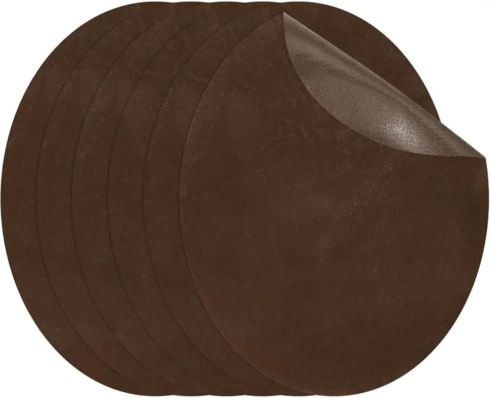PATIKIL Bügelflicken 11 x 14 cm, 6er Pack ovale Ellenbogenflicken Knie-Reparaturflicken Wildleder Stoffapplikationen für Hemd Jeans Jacke Kleidung Reparatur Dekorationsset, Dunkelbraun