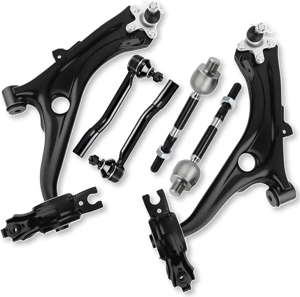 6pc Front Lower Control Arm Ball Joint Tie Rod End Link Compatible with Fit for Honda Civic 2016 2017 2018 2019 OE# K623649 K623650 EV801274 ES801251 ES801250