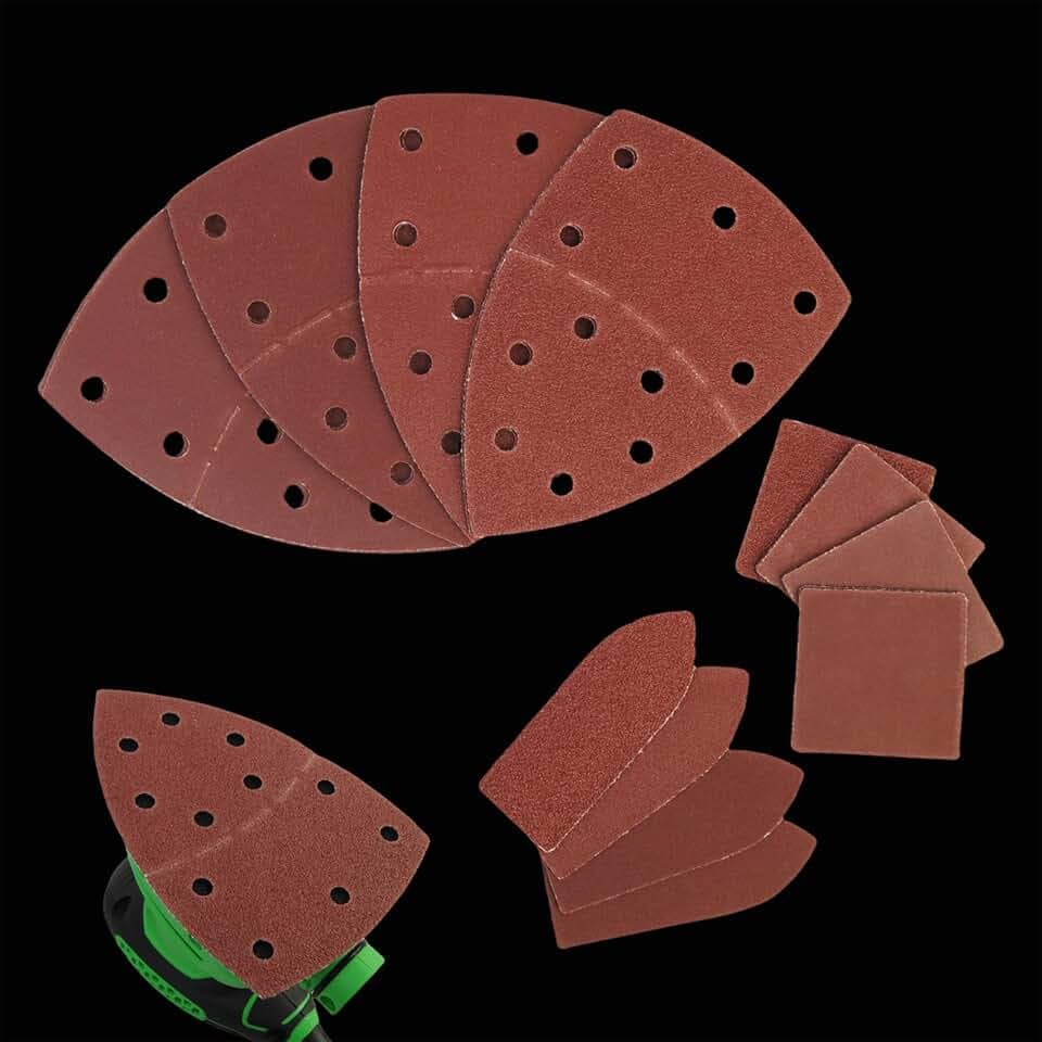 120 PCS Skil Sander Sandpaper 60/120/180/240 Grit with Holes Hook and Loop