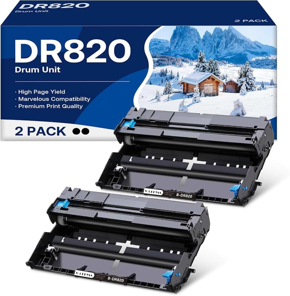 DR820 Drum Unit Compatible for Brother DR 820 DR-820 Replacement for MFC-L5900DW HL-L6200DW HL-L5100DN MFC-L5800DW MFC-L5700DW HL-L5200DWT MFC-L6700DW HL-L5200DW (2 Drum Unit, NOT Toner)