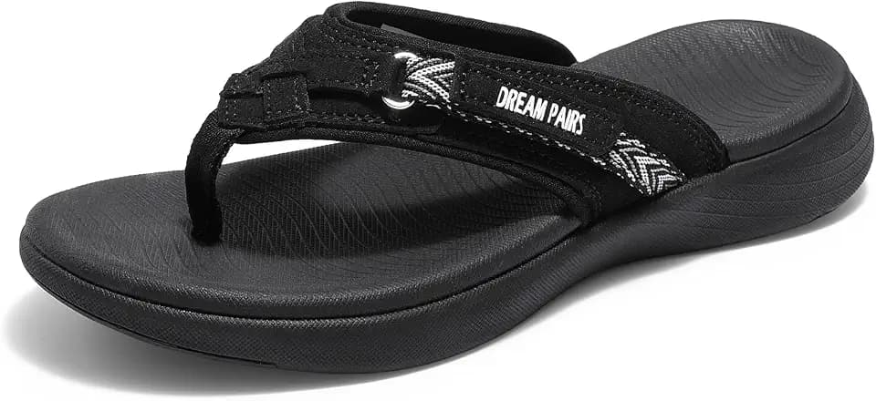 DREAM PAIRS Womens Arch Support Lightweight Flip Flops