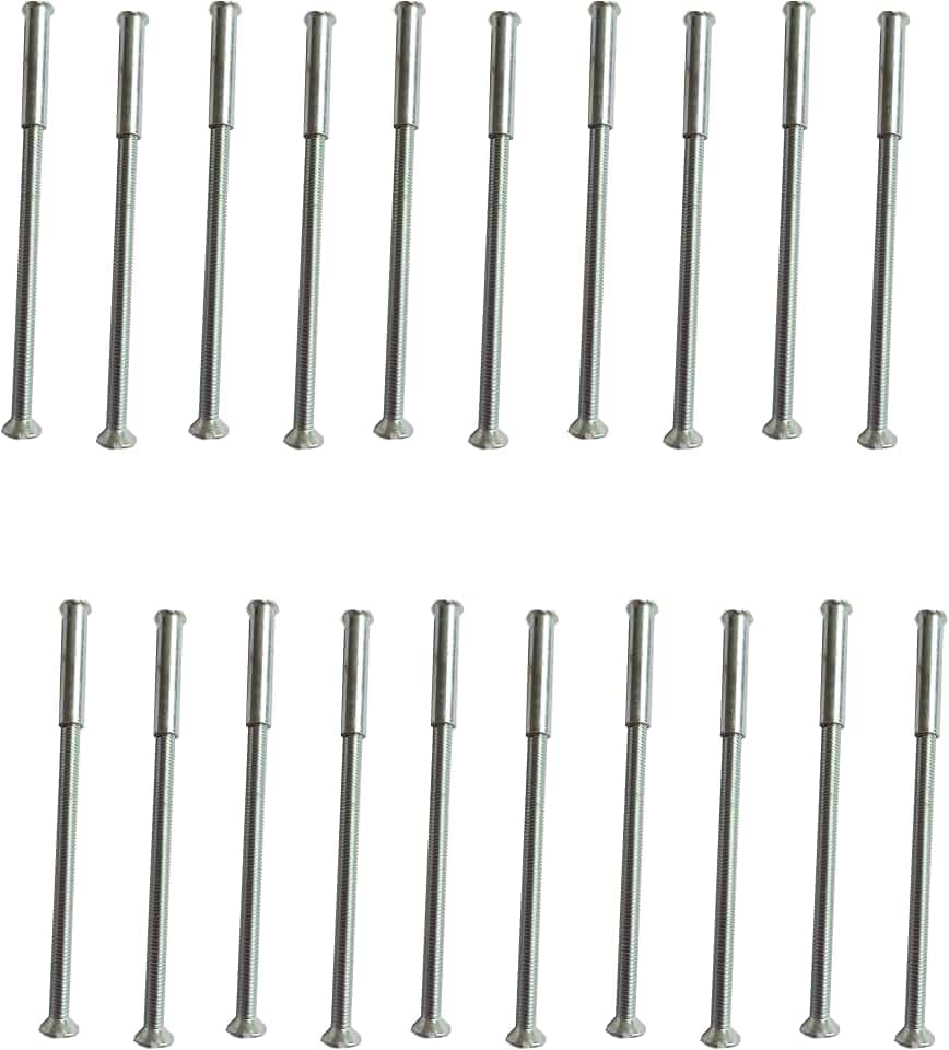 Fasteners-Store 20 M3-Verbindungsschrauben und Schraubenhülsen, zur Fixierung von Türgriffen, Knäufen, usw. (Silber, 3 mm x 20 mm)