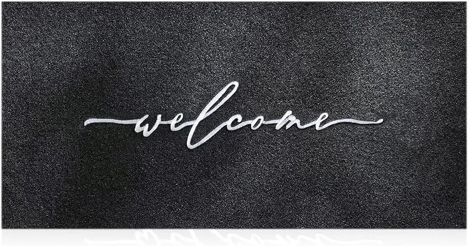 AAZZKANG Welcome Mats for Front Door Non Slip Indoor Outdoor Doormat Large