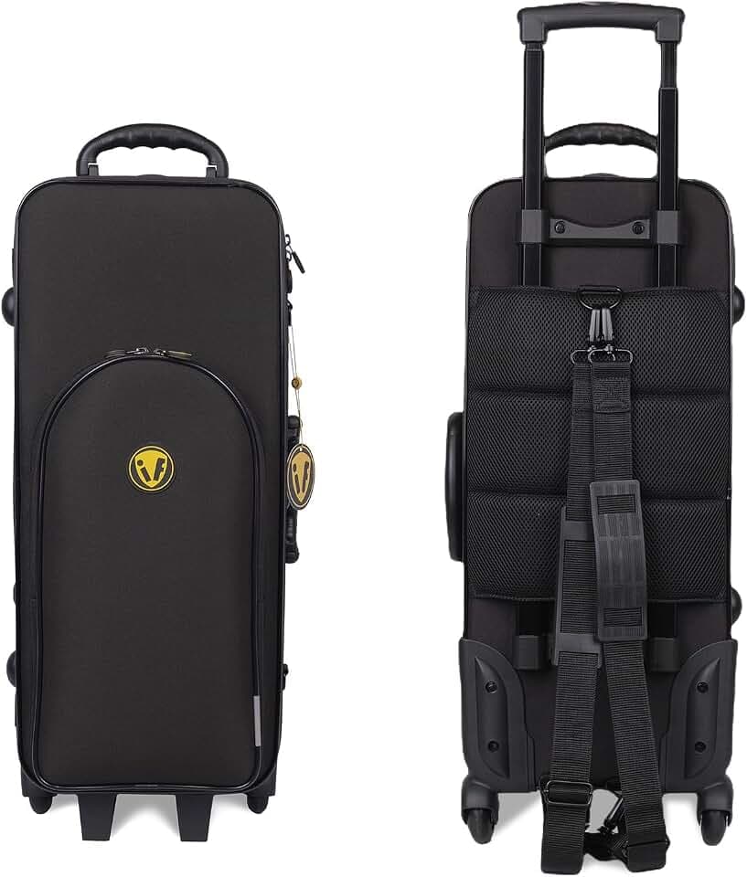 Wheeled Saxophone Case,Removable Straps Rolling Backpack;(IF-ASCL)
