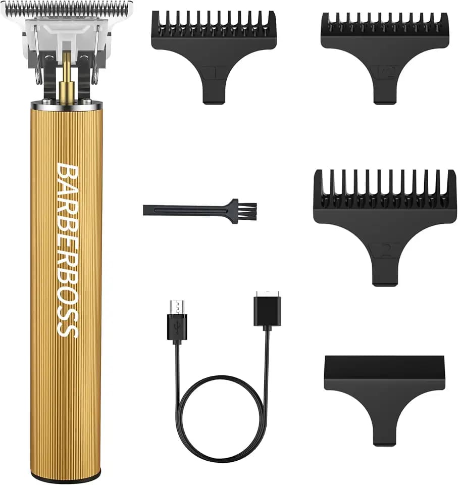 BarberBoss Haarschneidemaschine, Bartschneider für Herren, Wiederaufladbarer Bartschneider mit LED-Display, 3 Geschwindigkeitsstufen, Keramikklingen, USB-Aufladung, wasserdicht