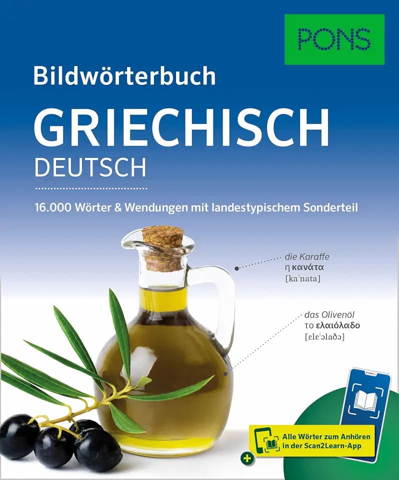 PONS Bildwörterbuch Griechisch: 16.000 Wörter & Wendungen mit landestypischem Sonderteil und Scan2Learn-App