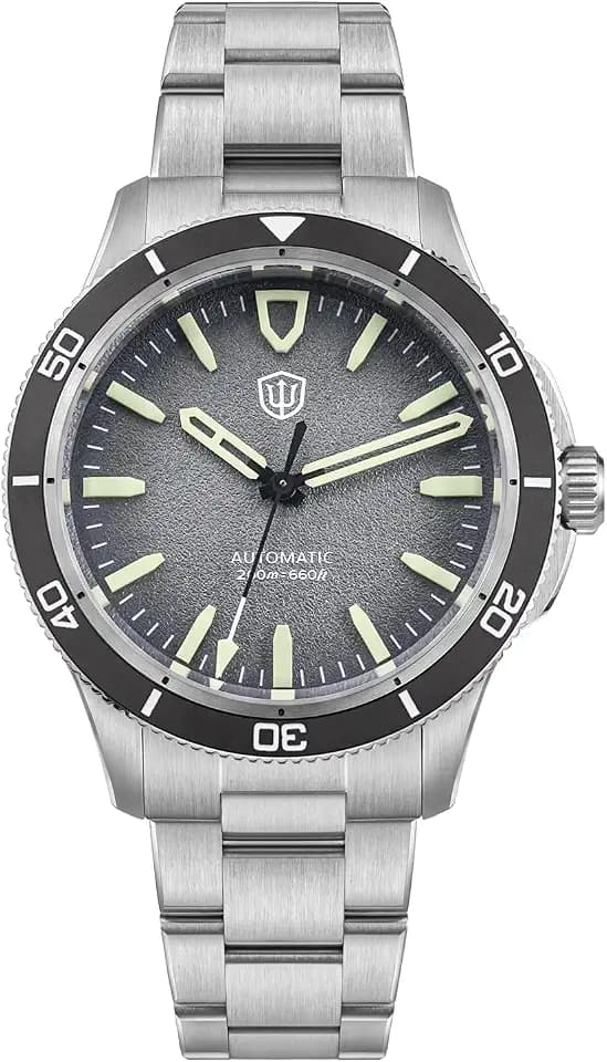 watchdives WD0019 Automatik Taucheruhr für Herren, ST2130 4Hz Mechanisches Uhrwerk, 3D Hyperglow-Leuchtindize Taucheruhr, Saphirglas 5-Schichten AR-Beschichtung, 40mm Keramiklünette, 200M Wasserdicht