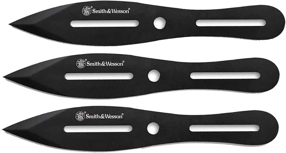 Smith & Wesson Bullseye Throwing Products with Full Tang Stainless Steel Design and Protective Nylon Sheaths for Recreation and Competition