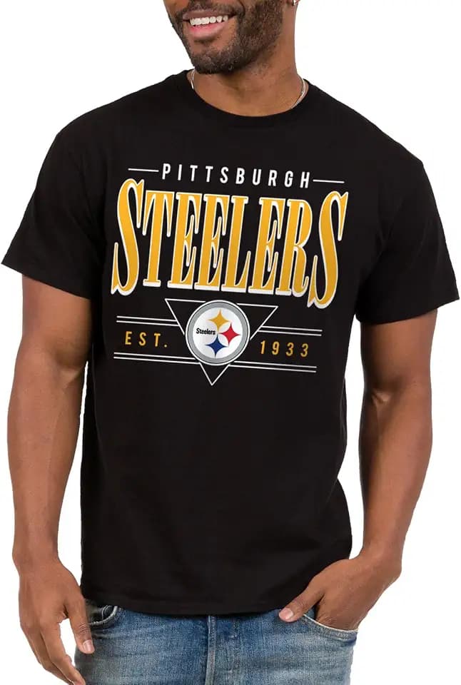 Junk Food NFL Mens Junk Food X NFL Established Retro - Adult Short Sleeve Fan Tee for Men & Women - Officially Licensed