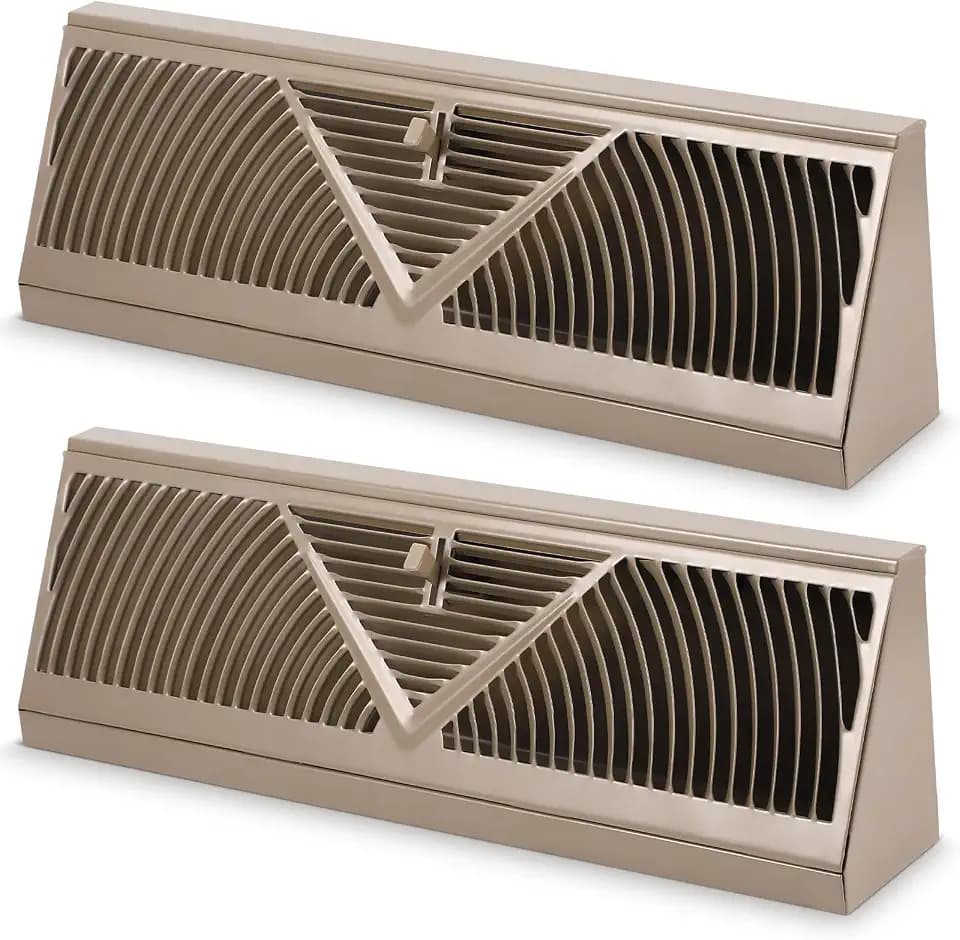 Yaocom 2 Pack Baseboard Register Vent 18 Inch Air Vent Covers, Brown