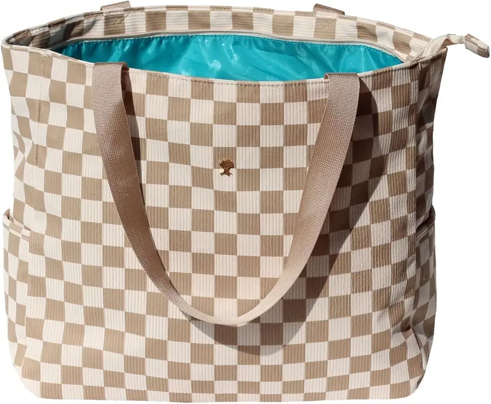 ESVAN LARGE BEACH BAG Water Resistant Lightweight 20 inch Women Oversize Tote Bag for Gym Beach Travel Pool Yoga Nurse
