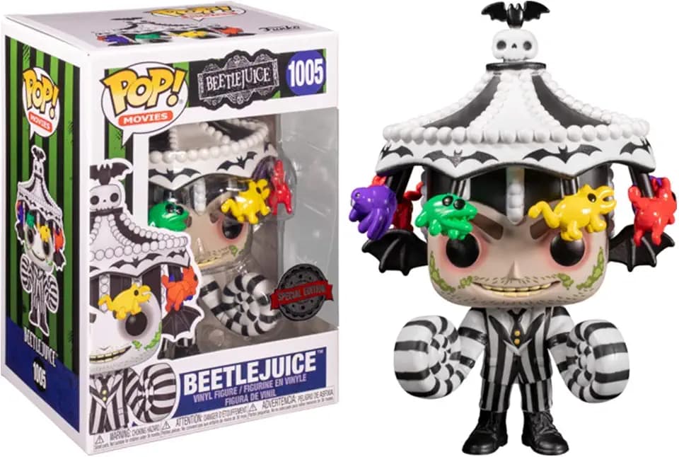WayBack Beetlejuice with Carousel Hat Pop Vinyl Collectible Toy Figure Exclusive Limited Edition