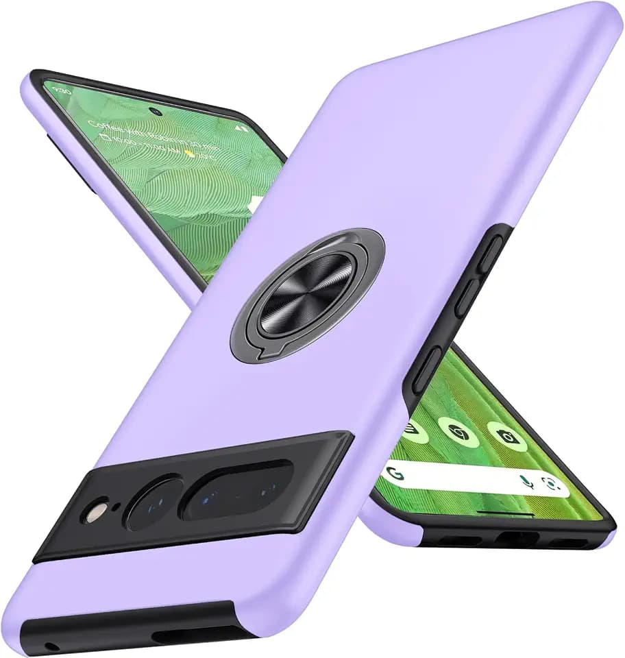 JAME for Google Pixel 7 Pro Case, Ring Stand Shockproof Slim Phone Case