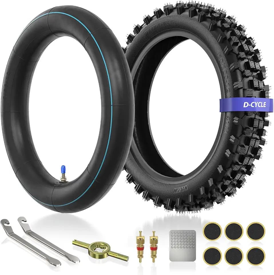 3.00-12 80/100-12 Rear Tire & Inner Tube for CRF70 XR70 KLX110 PW80 TTR90